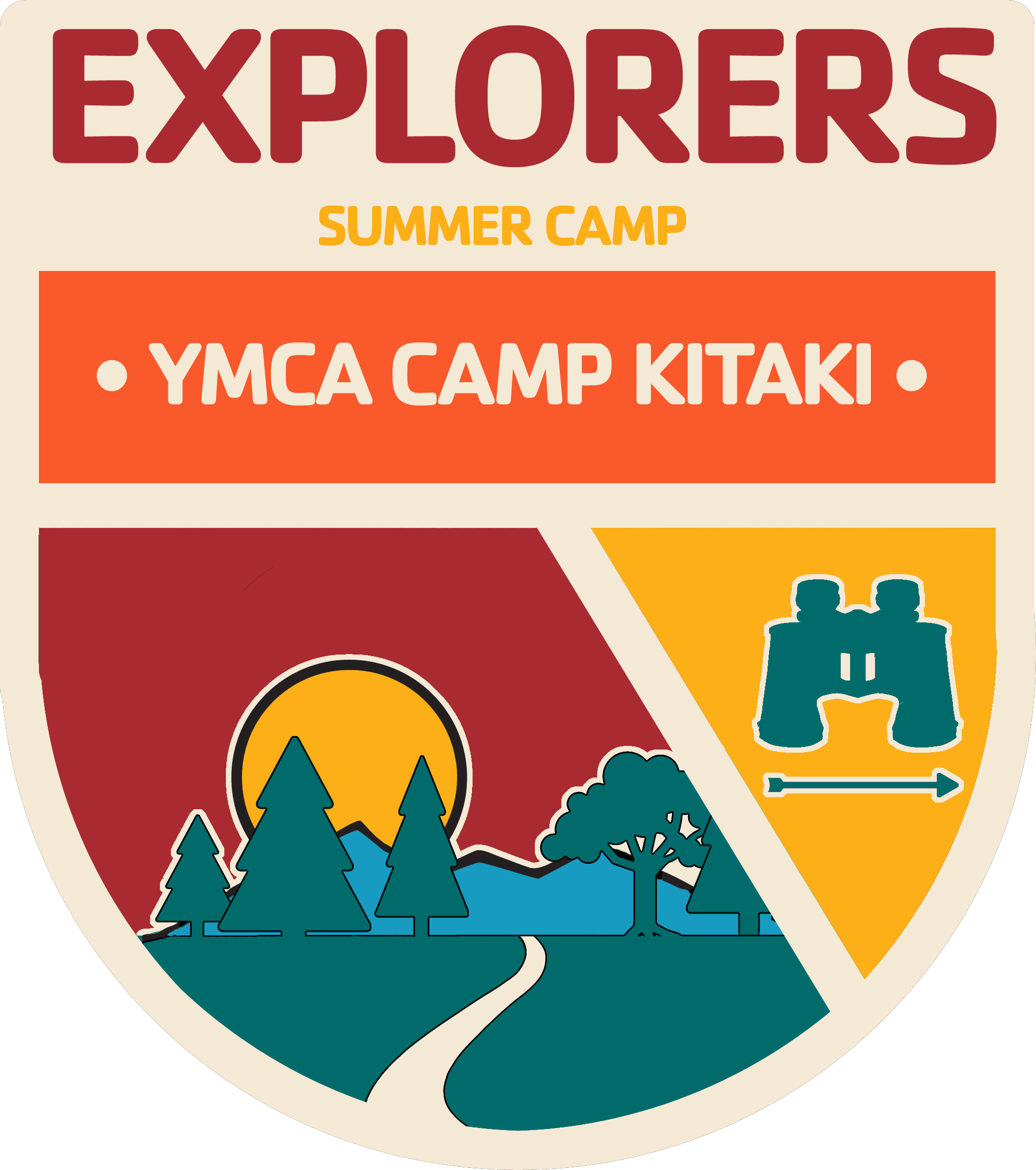 A program badge for the Explorers Camp